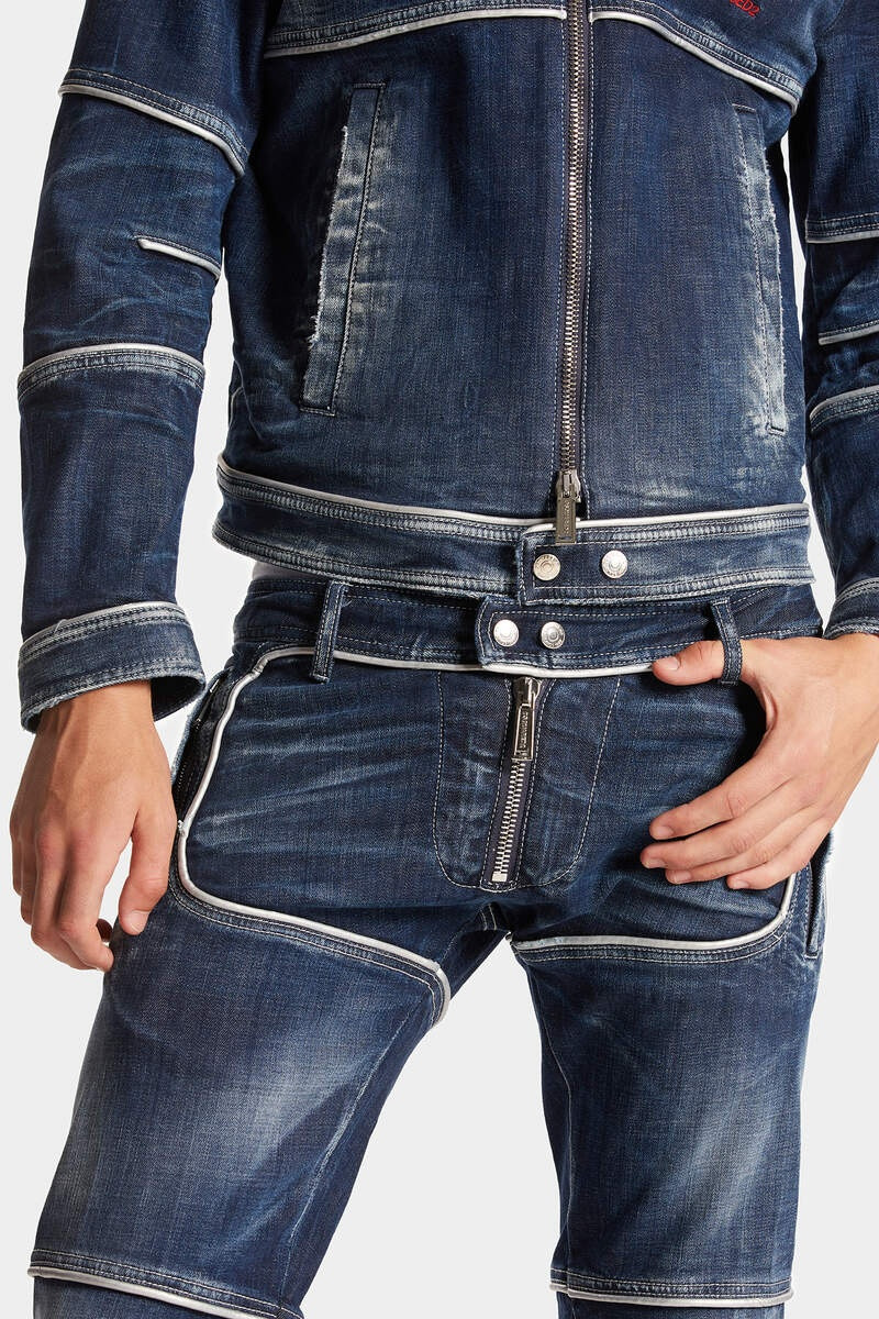 HERITAGE DENIM BIKER JACKET 4