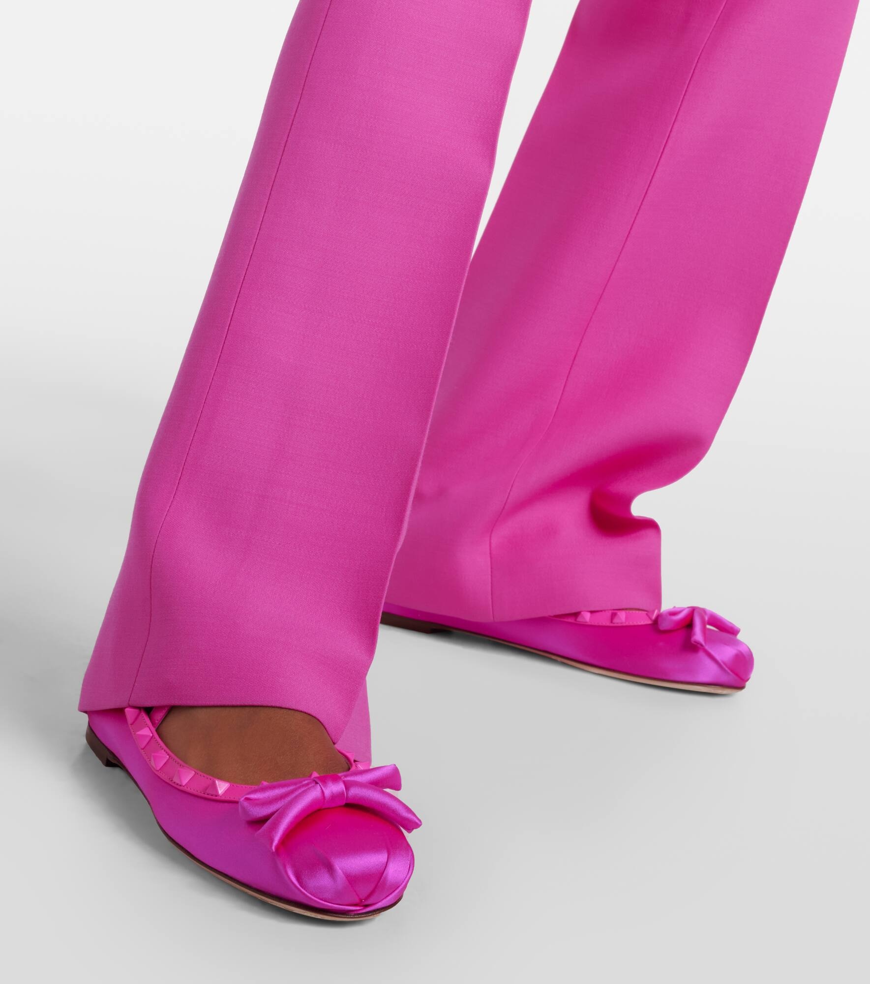 Rockstud embellished ballet flats - 4