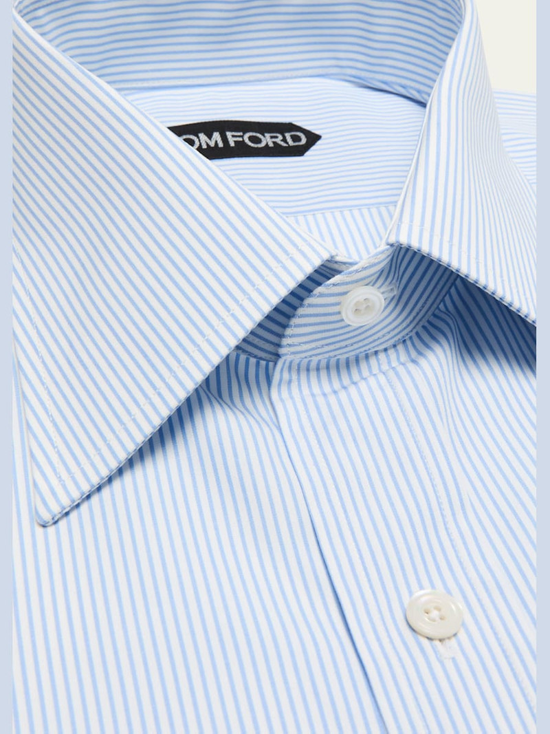 TOM FORD Men's Cotton Pinstripe Dress Shirt outlook