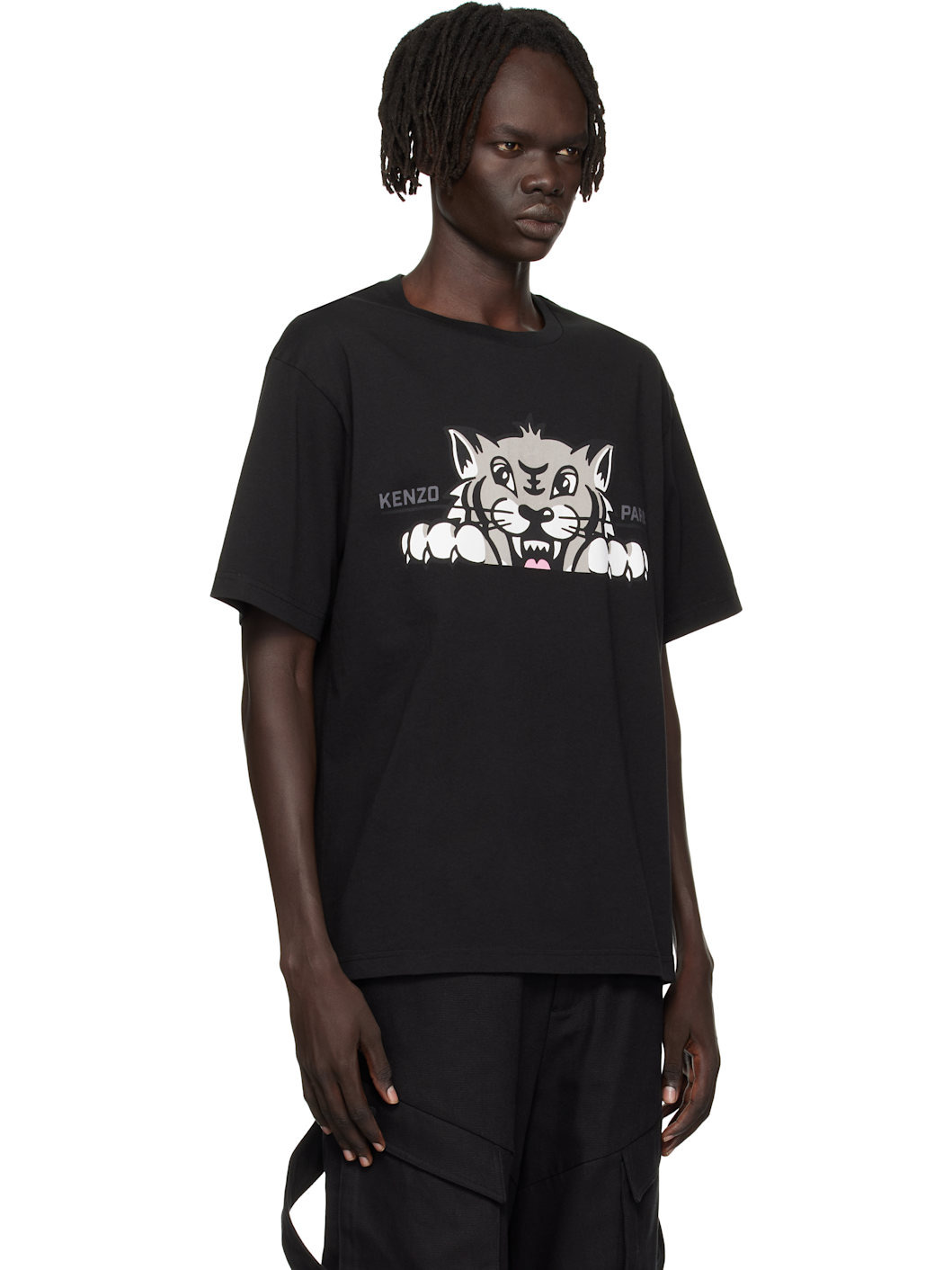 Black Kenzo Paris 'KENZO Happy Tiger' Oversized T-shirt - 2
