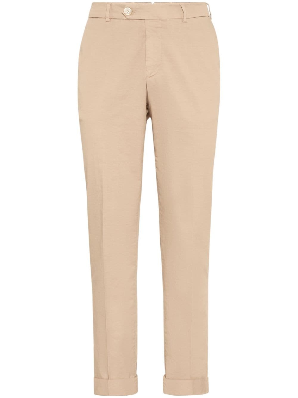 mid-rise cotton chino trousers - 1