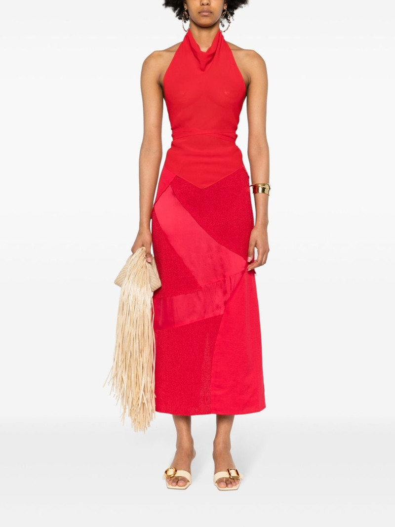 Cult Gaia patchwork midi skirt outlook