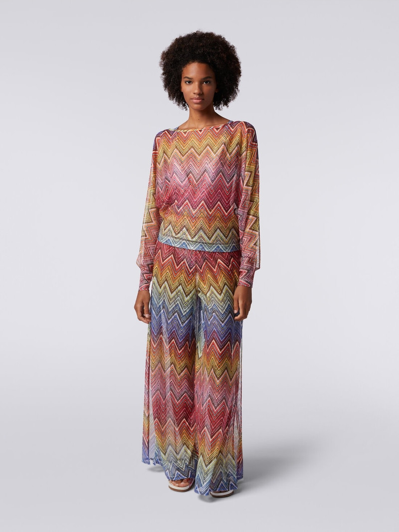 Missoni Long-sleeved blouse in zigzag print fabric outlook