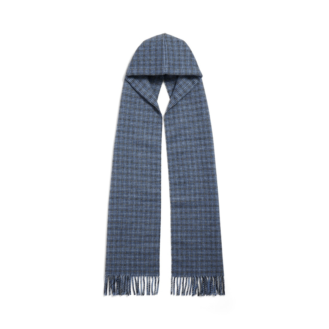 Men's Hooded Scarf in Blue - 1