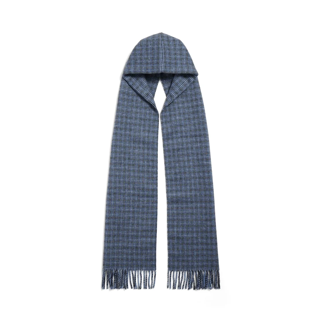 Men's Hooded Scarf in Blue - 1