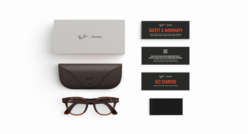 Ray-Ban Meta Scriber Optics (Gen 2), Shiny Transparent Umber, Clear Lenses 5
