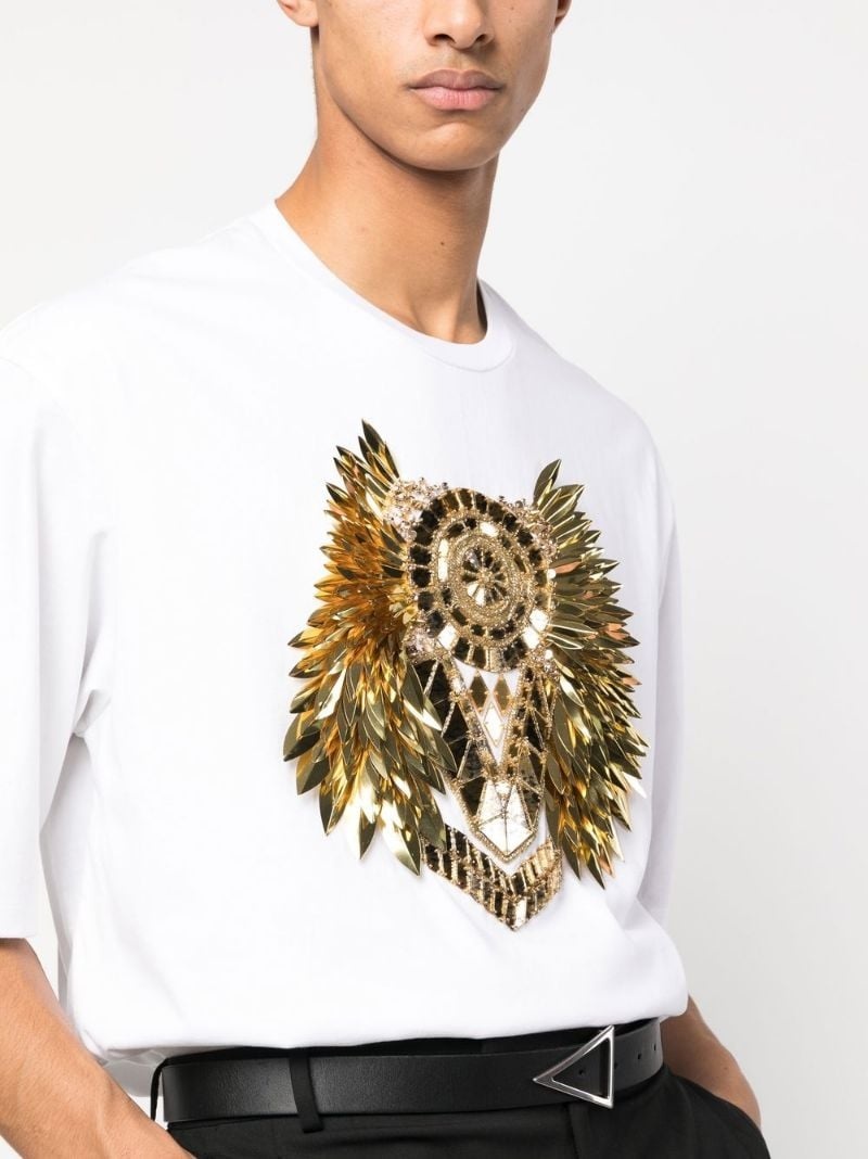 crystal-embellished cotton T-shirt - 5