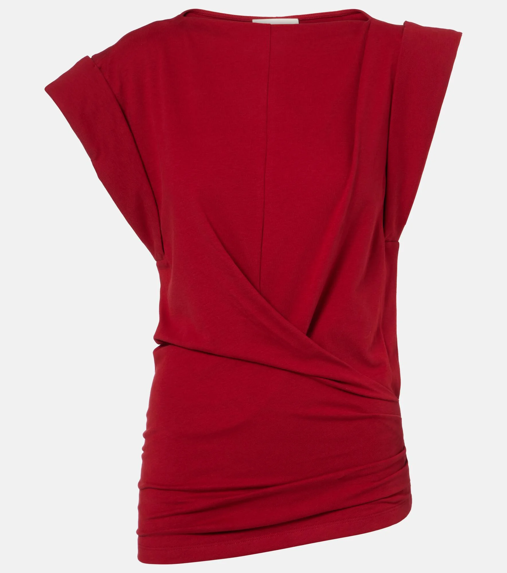 Draped cotton jersey top - 1