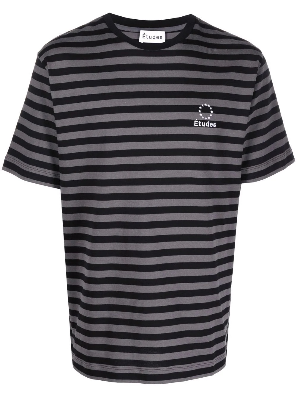 striped logo-embroidered T-shirt - 1