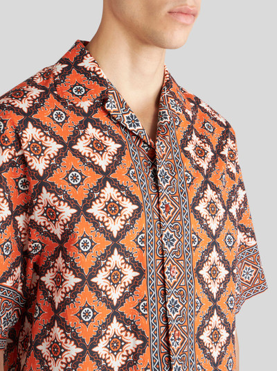 Etro PRINTED COTTON BOWLING SHIRT outlook