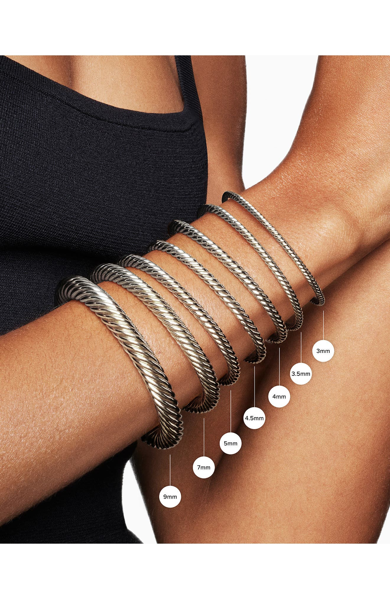 David Yurman Classic Cablespira® Bracelet, 4mm in Pearl at Nordstrom - 3