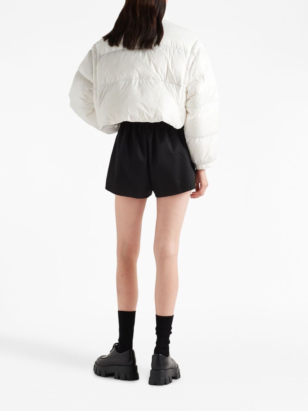 Re-Nylon cropped puffer jacket - 4