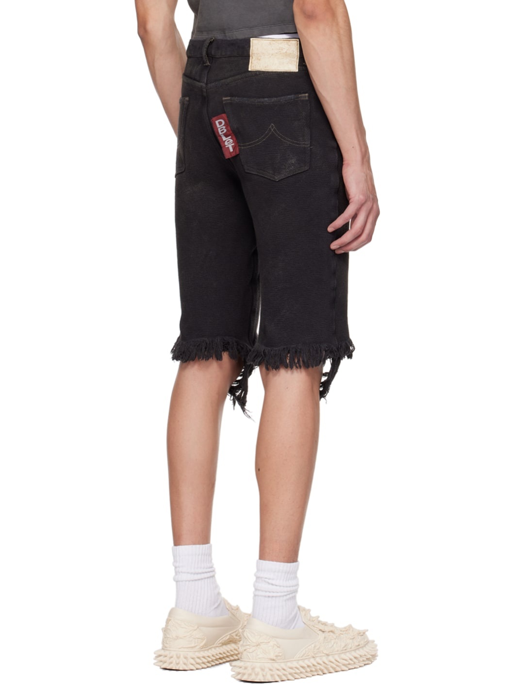 Black Overdyed Shorts - 3