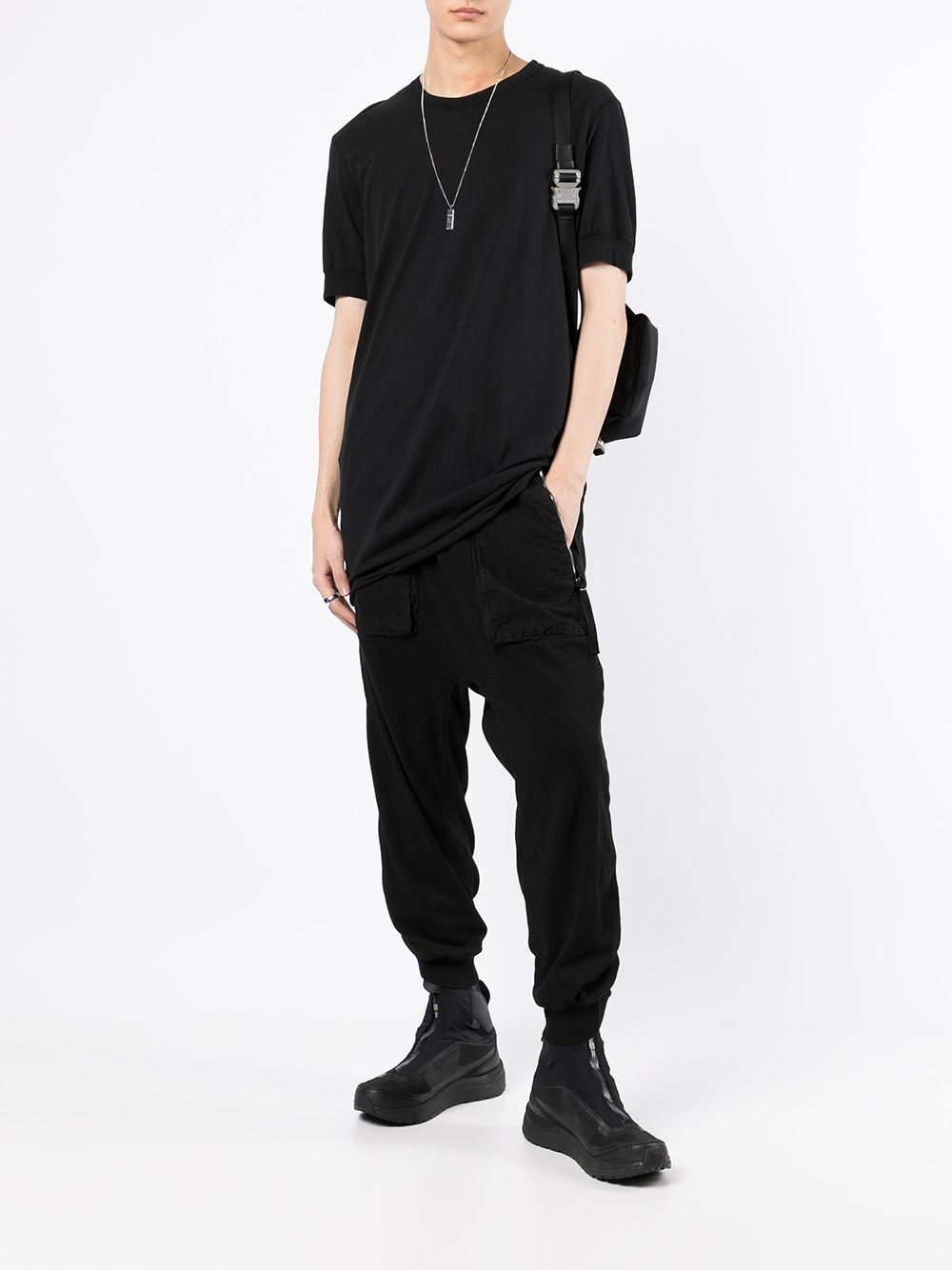 raw-cut hem cotton T-shirt - 2