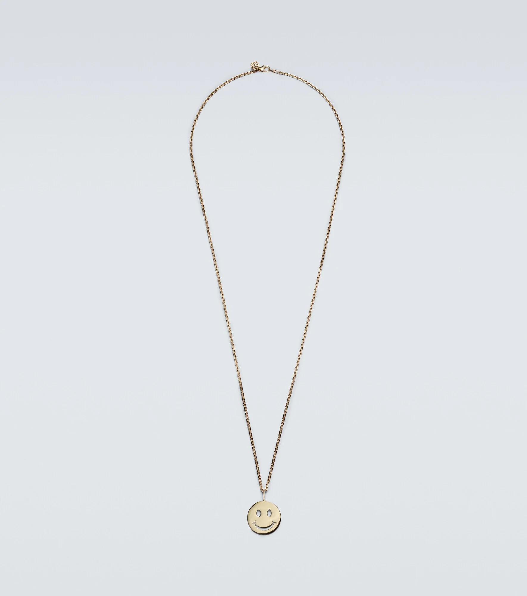 Happy Face 14kt yellow gold charm necklace - 1