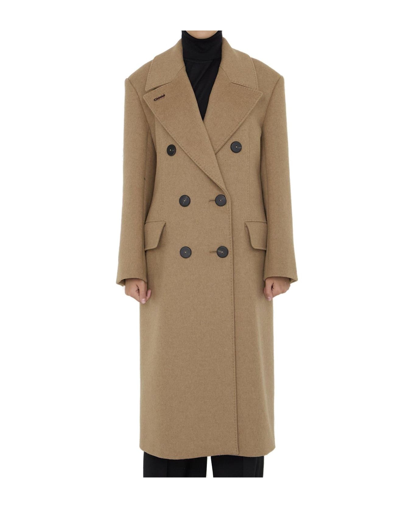 Certo Double-breasted Long-sleeved Coat - 3