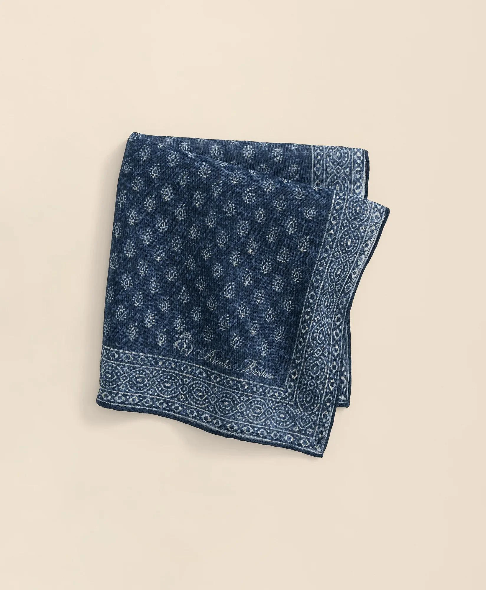 Batik Foulard Cotton-Linen Pocket Square - 1