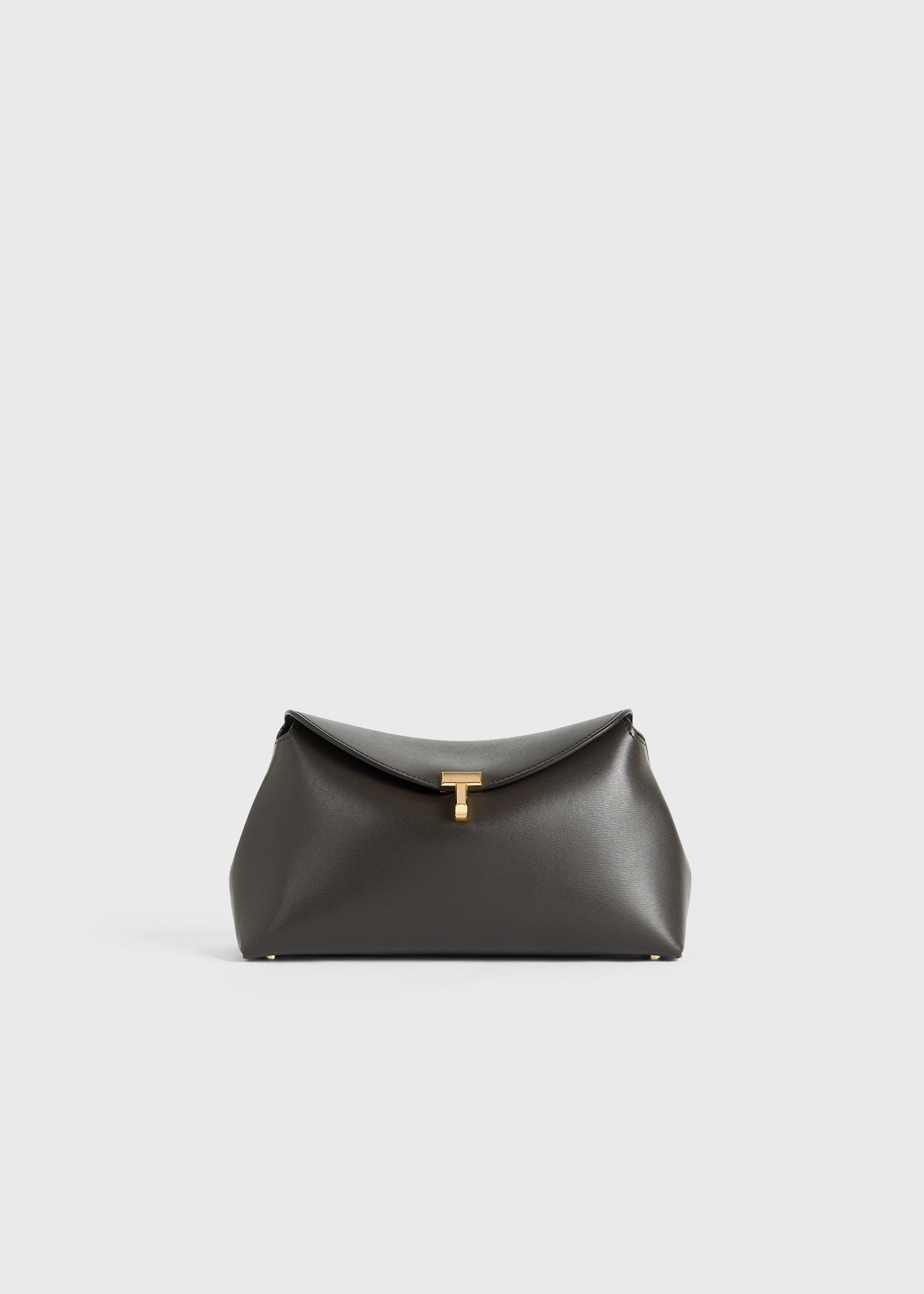 T-Lock leather clutch bark - 9