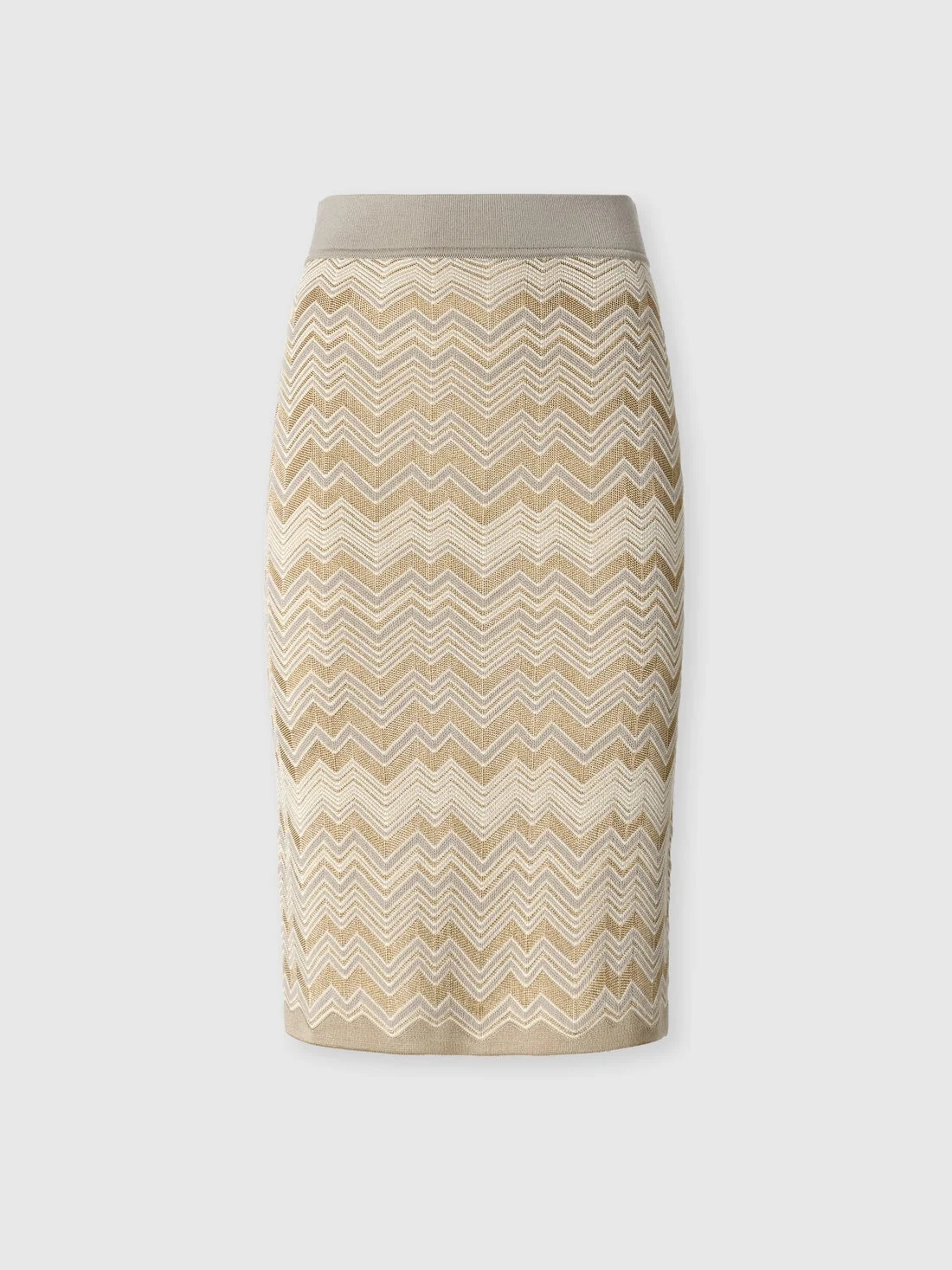 Chevron wool and viscose mini skirt - 1