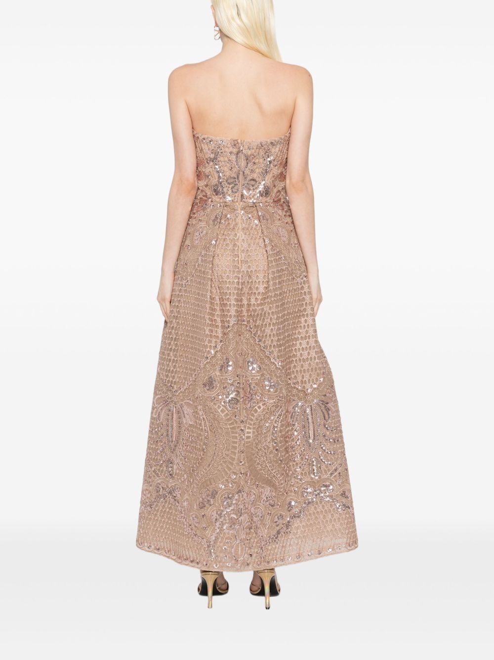 embroidered midi dress - 4