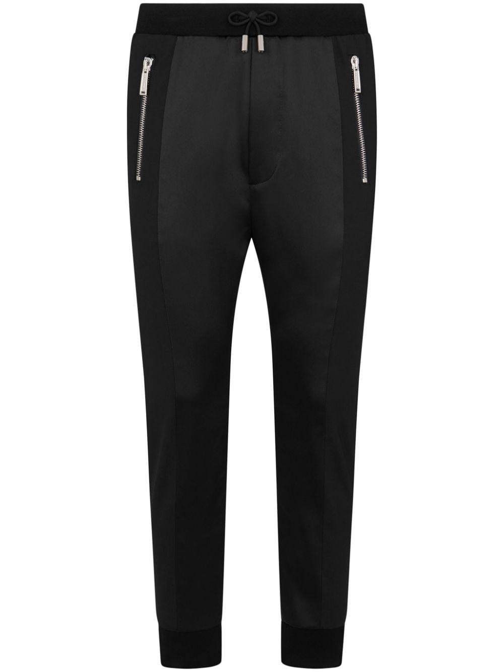 panelled wool-blend track pants - 1
