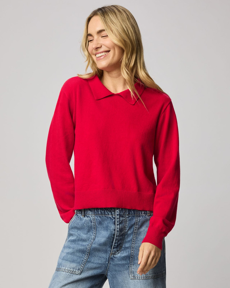 Splendid Phoebe Polo Sweater outlook