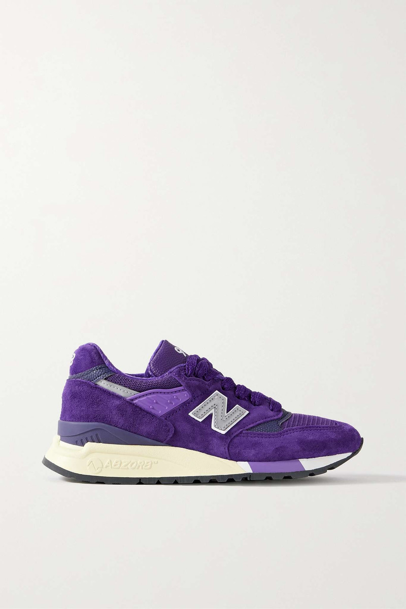 MADE in USA 998 Core rubber-trimmed leather, mesh and suede sneakers - 1
