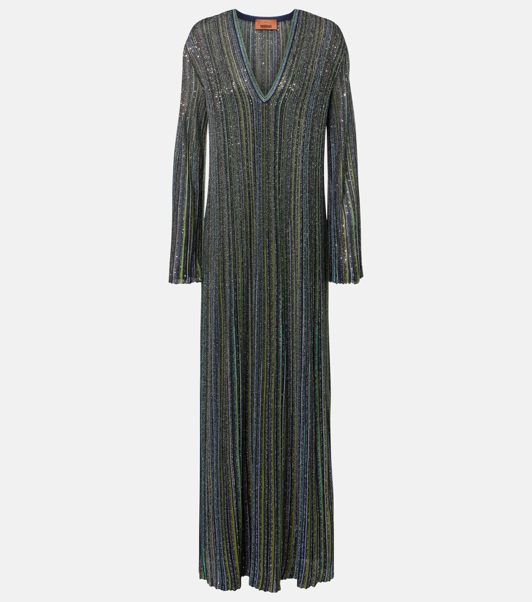 Striped lamé gown - 1