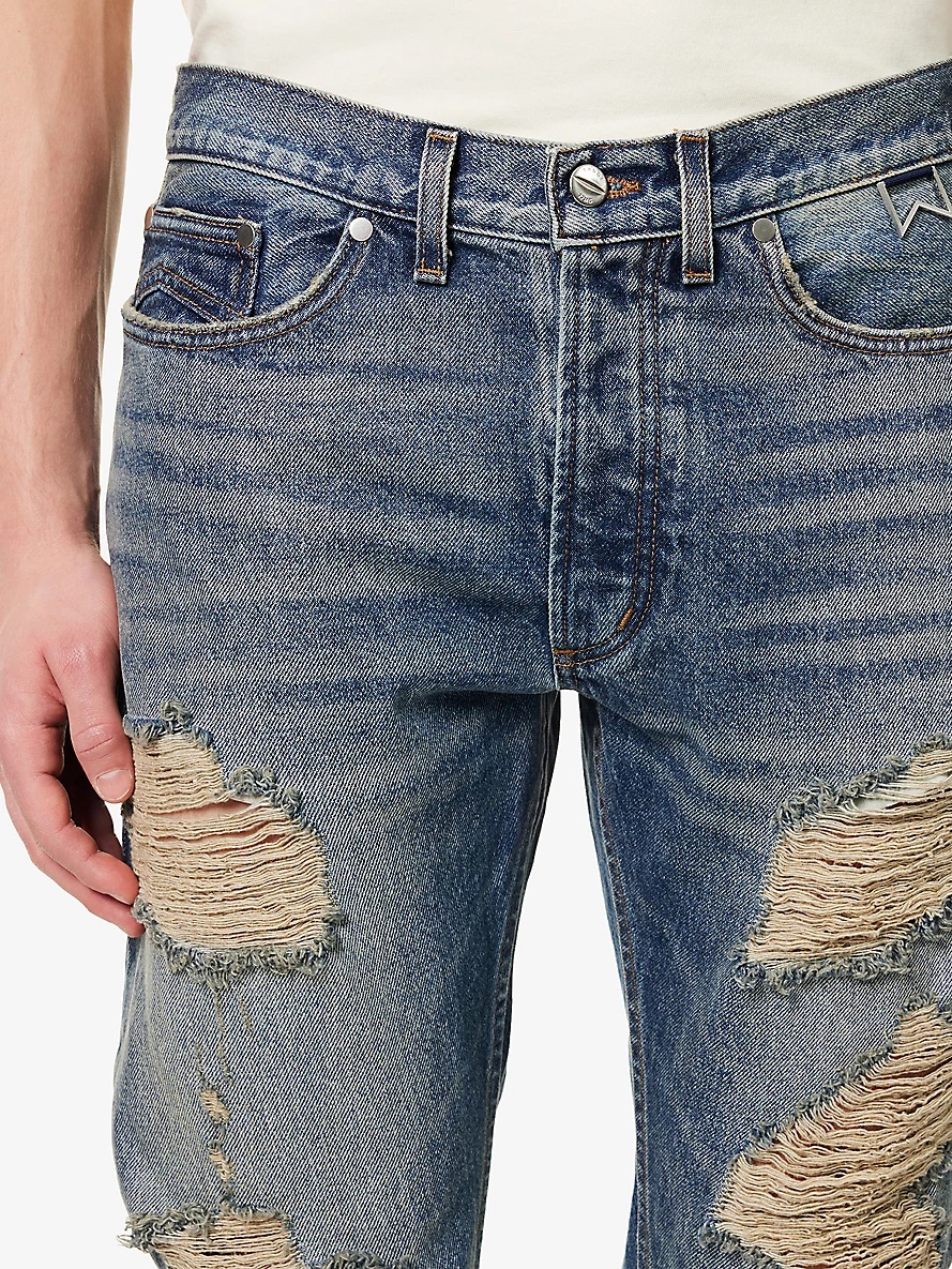 Beach Bum distressed regular-fit straight-leg jeans - 5