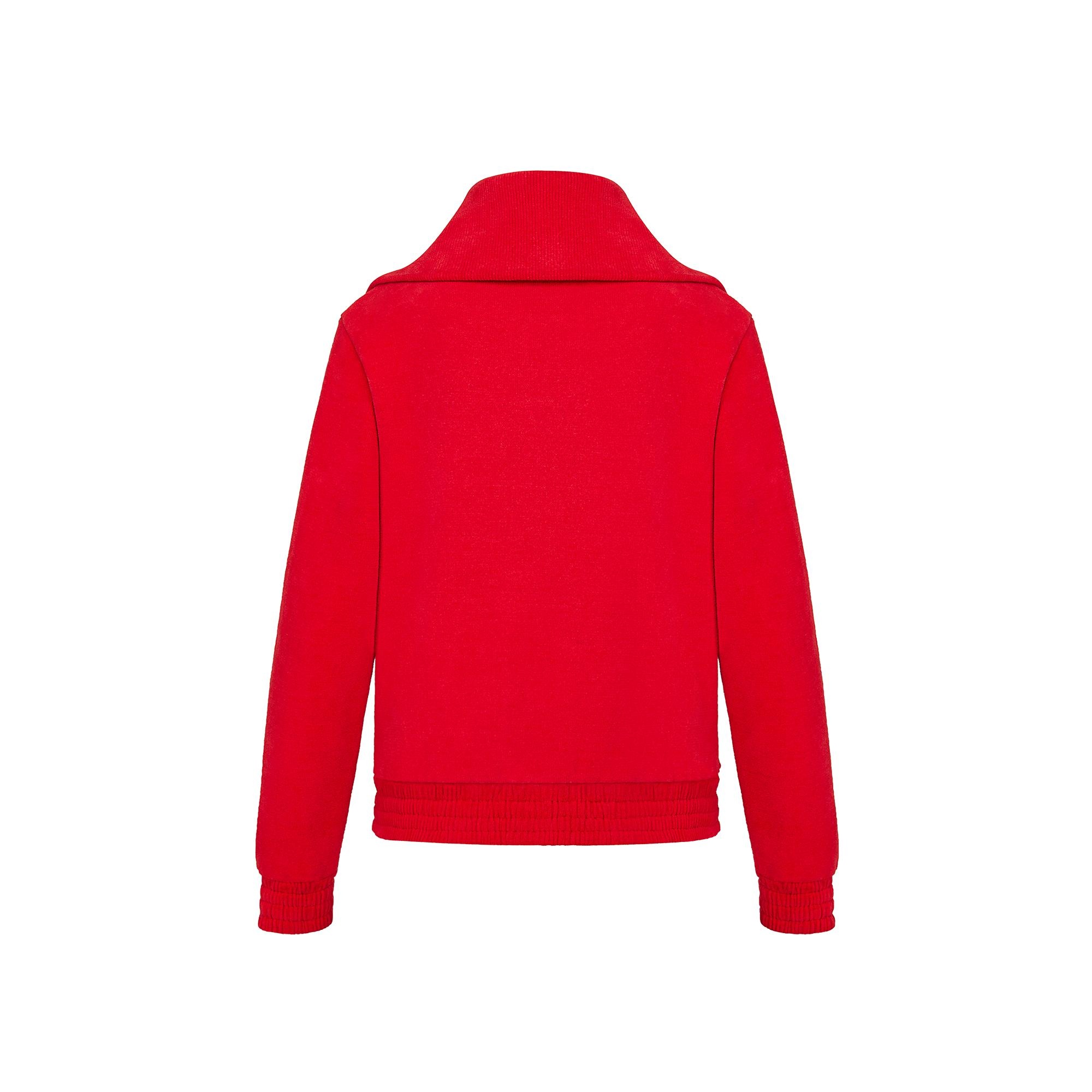 Long-Sleeved Red Lv Zip Jacket - 3