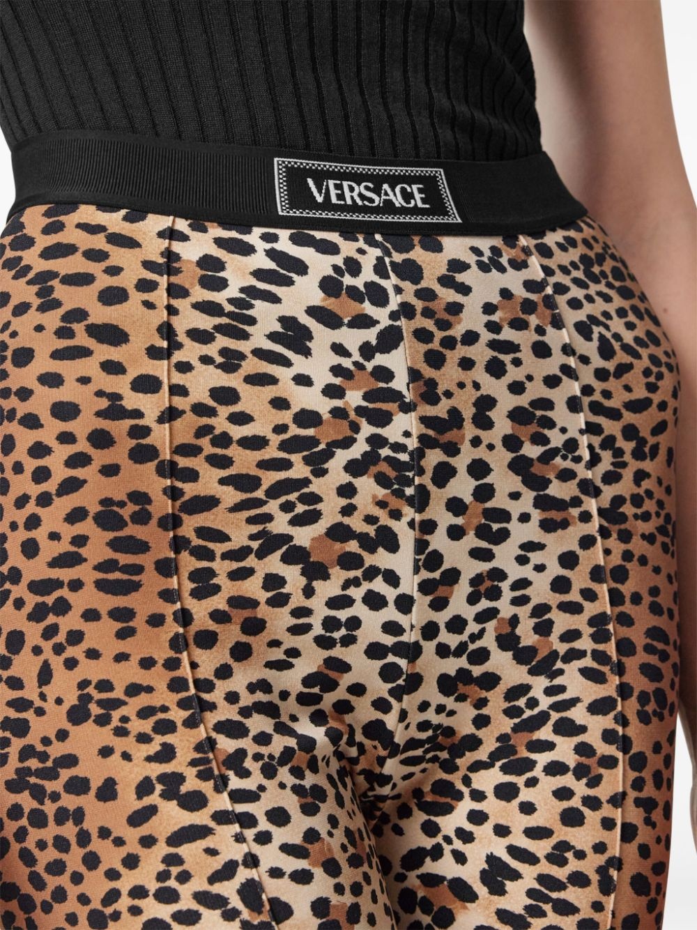 leopard-print stirrup leggings - 5