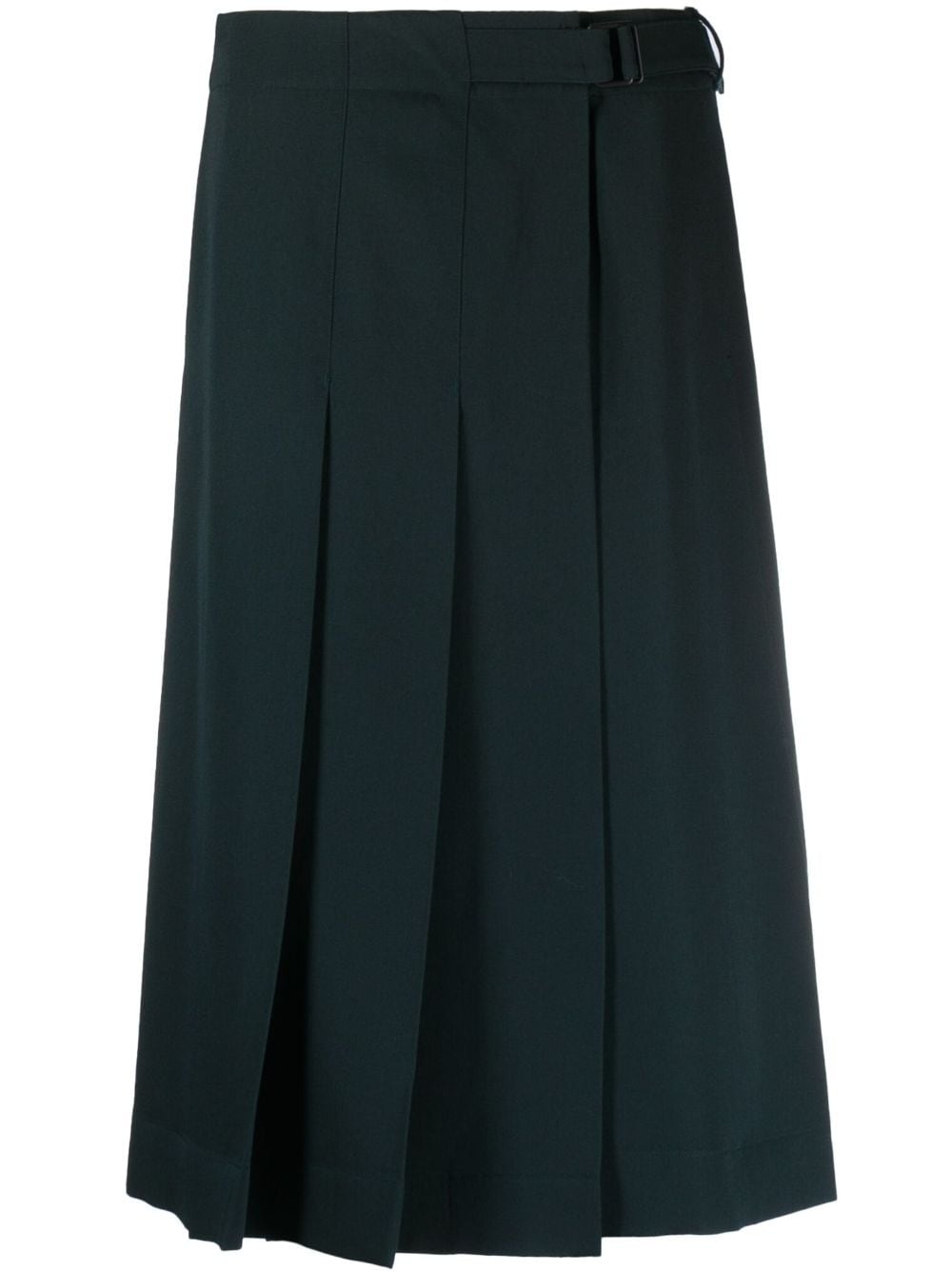 pleated wool wrap skirt - 1