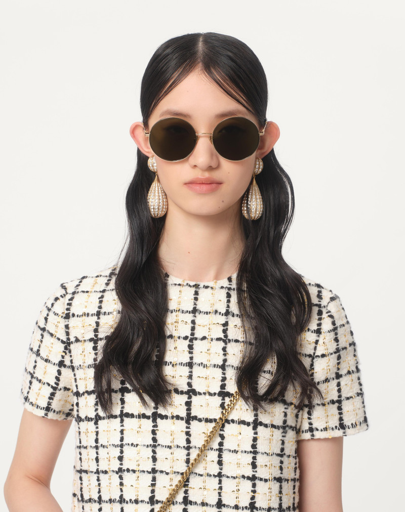 EMBROIDERED SHORT DRESS IN TWEED CHECK PAILETTES 6