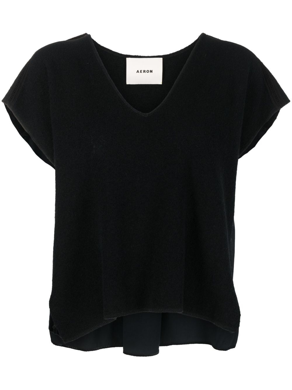 V-neck short-sleeved T-shirt - 1