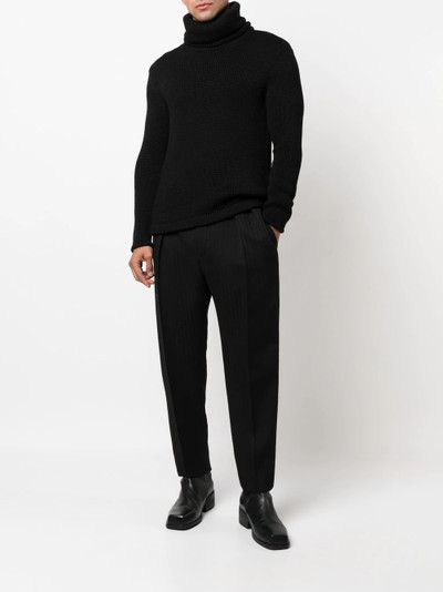 SAINT LAURENT ribbed-knit roll-neck jumper outlook