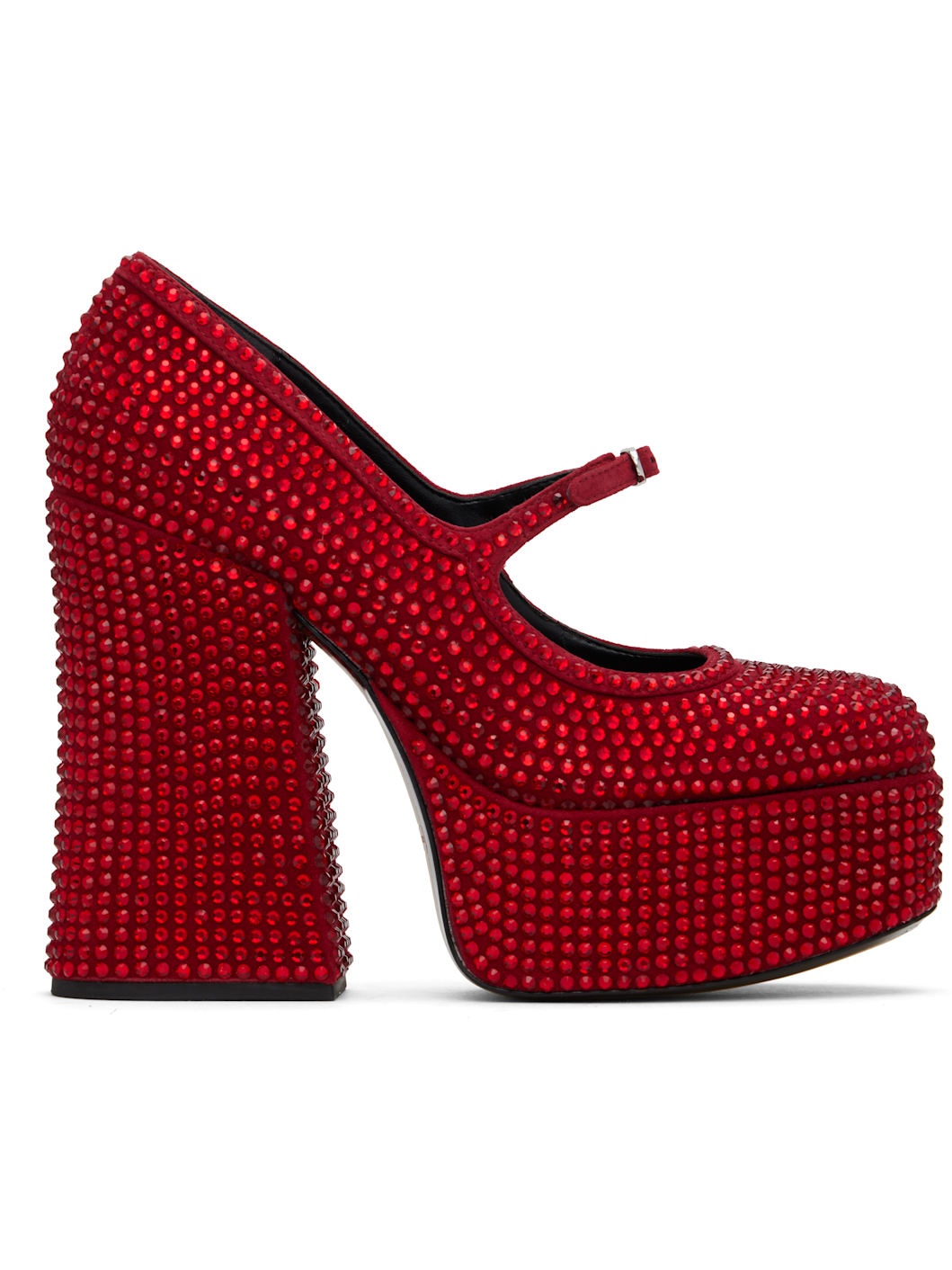 Red 'The Kiki Platform Mary Jane' Heels - 1