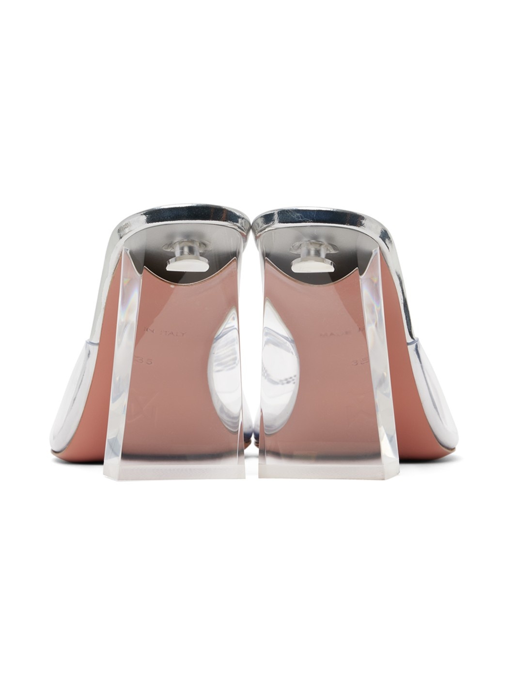 Transparent 'Bella' Glass Heeled Sandals - 2