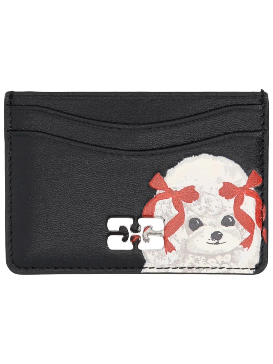 LEATHER CARD HOLDER WITH LOGO - 1