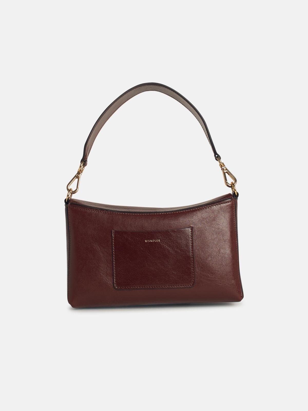 'OSCAR' BURGUNDY LEATHER CROSSBODY BAG - 3