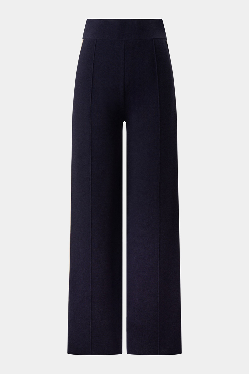 Irena Knitted Marlene pants in Navy blue 1
