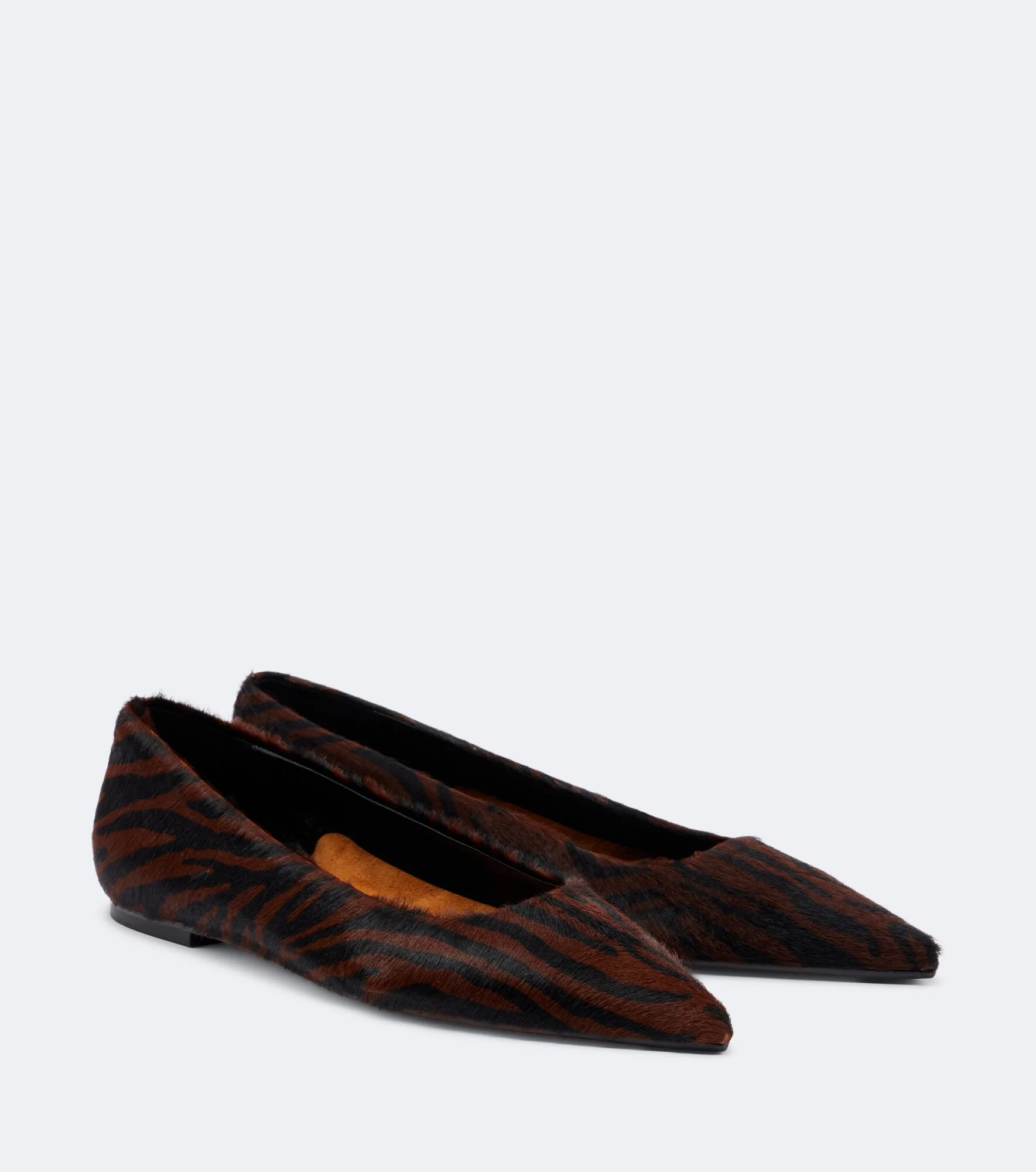 Cassy zebra-print calf hair ballet flats - 1