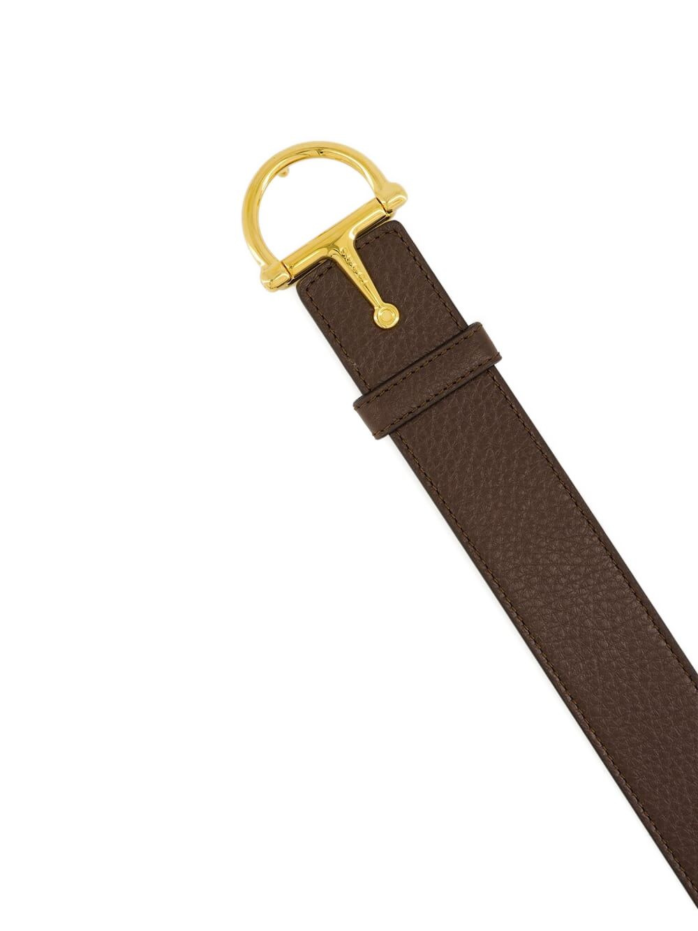 horsebit-detail leather belt - 4