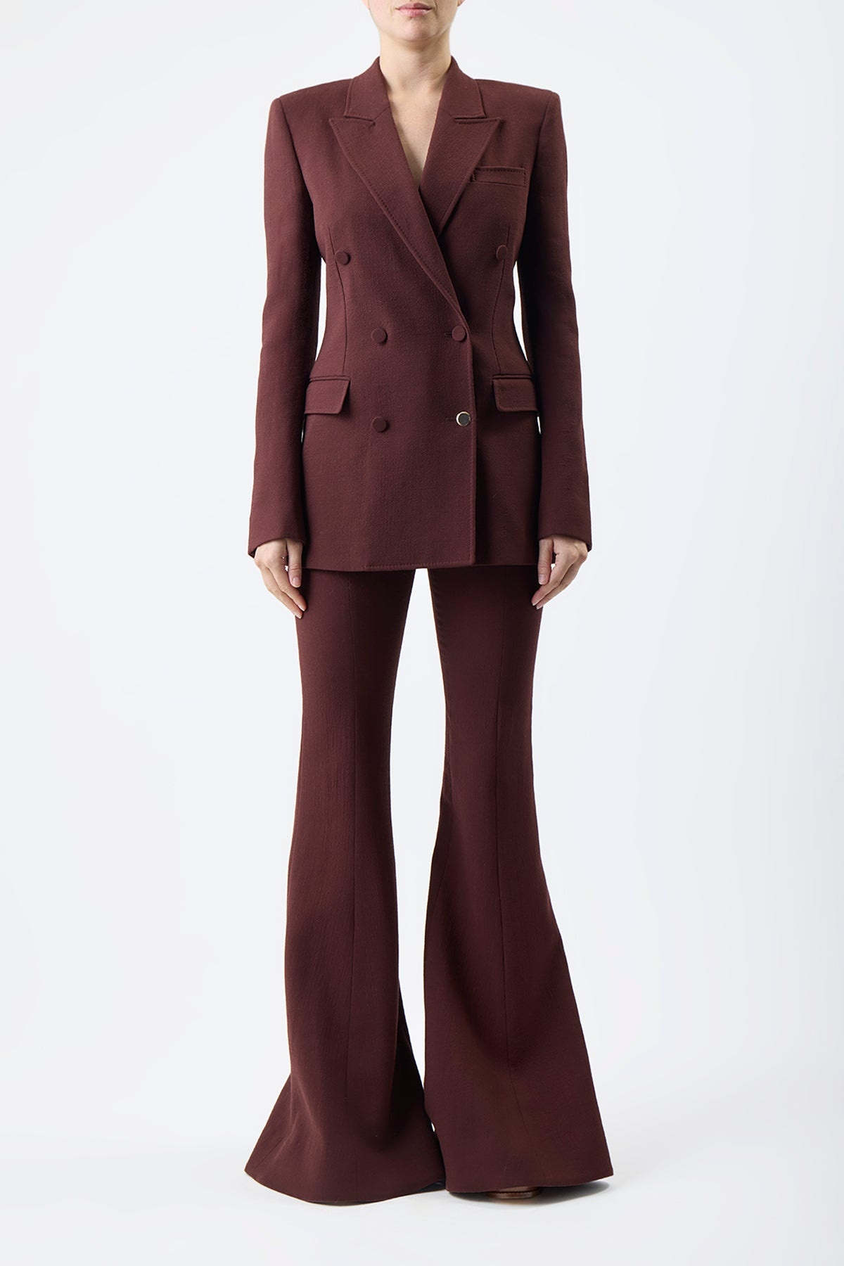 Desmond Pant in Deep Bordeaux Virgin Wool - 3