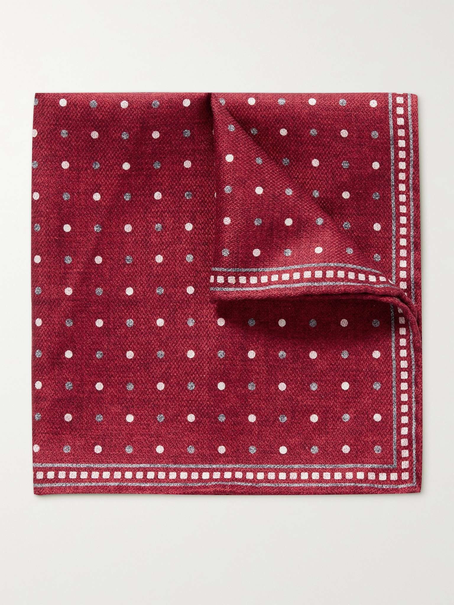 Reversible Printed Silk Pocket Square - 1