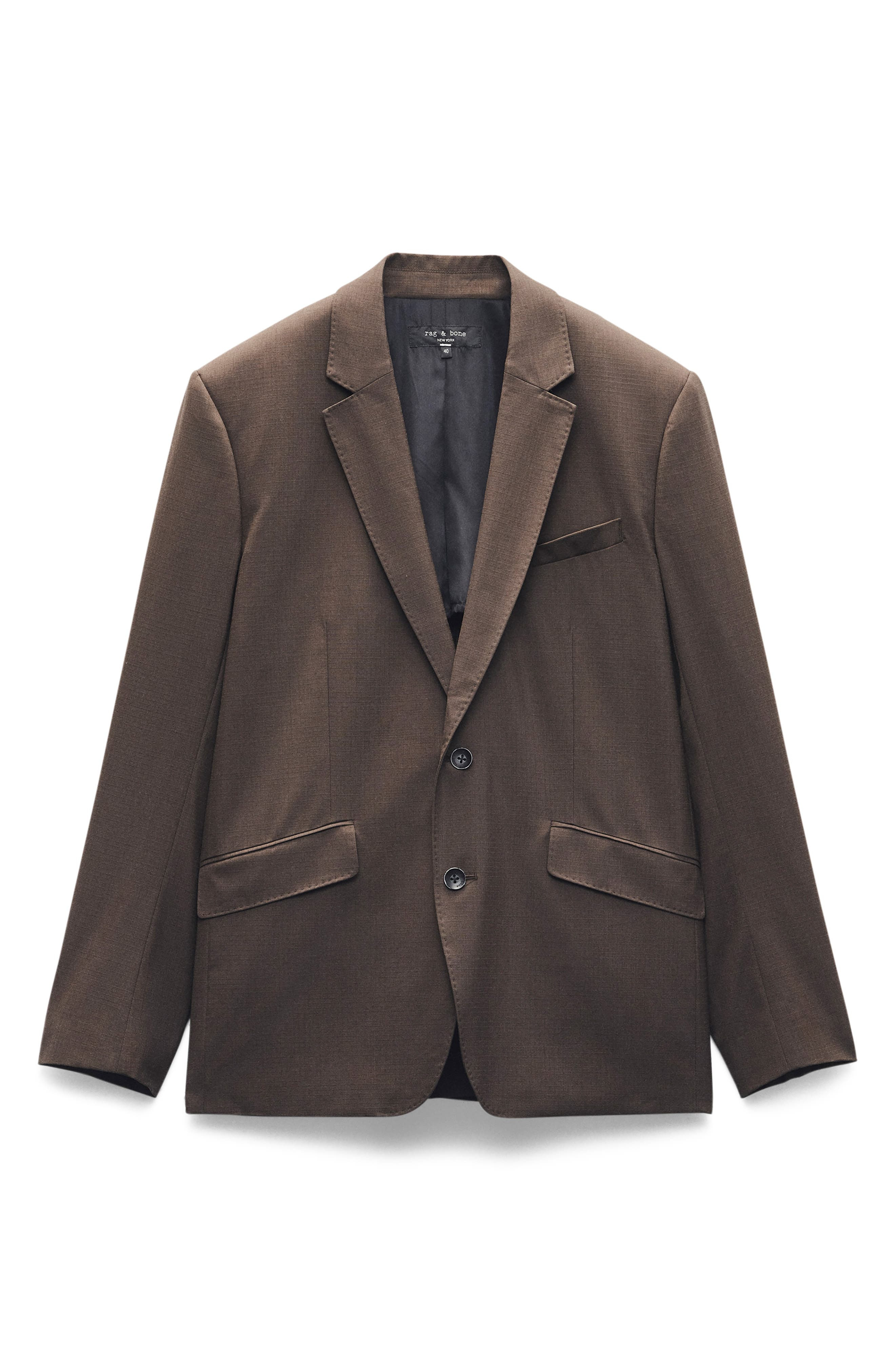 rag & bone Butler Wool Blend Ripstop Suit Jacket in Stonewall at Nordstrom - 5