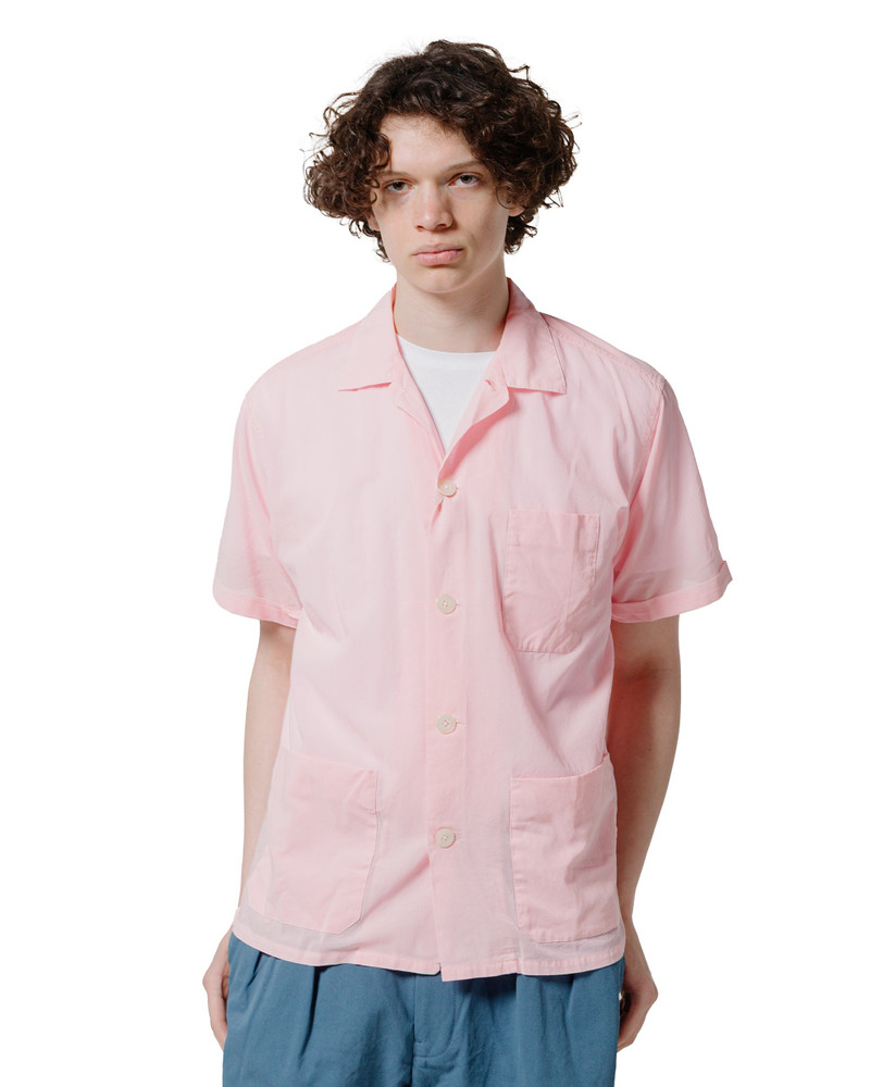 BEAMS PLUS Beach Shirt 100/2 Organdy Garment Dyed Pink outlook
