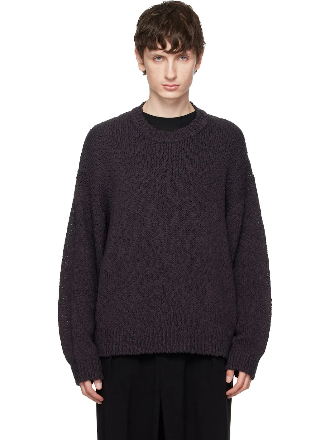 Brown Risotto Knit Sweater - 1