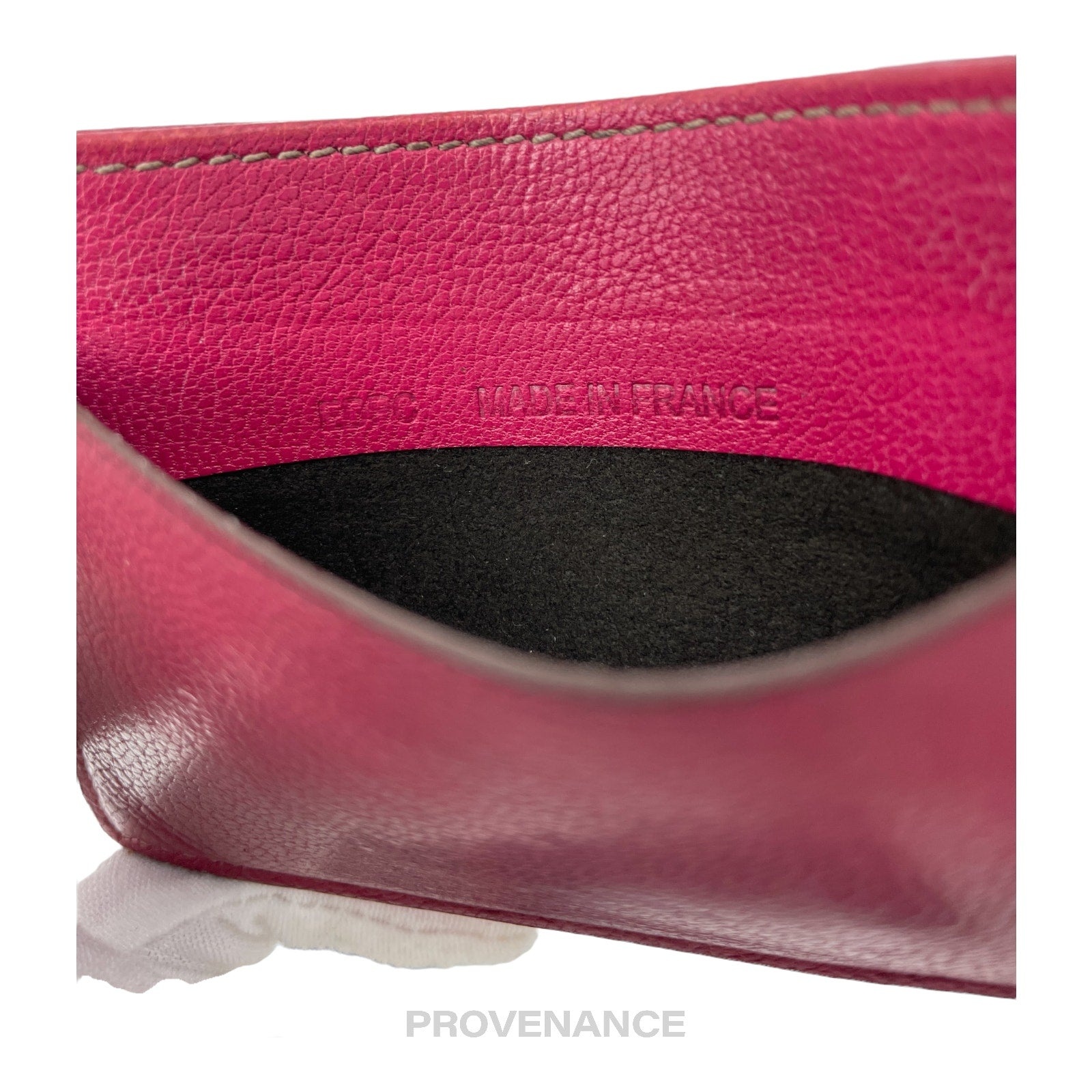 Cartier Card Holder Wallet - Raspberry Chevre Leather - 4