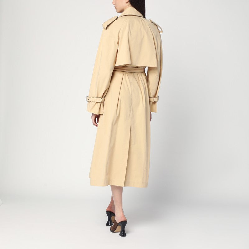 Dries Van Noten Double-Breasted Beige Trench Coat In Cotton Women - 2