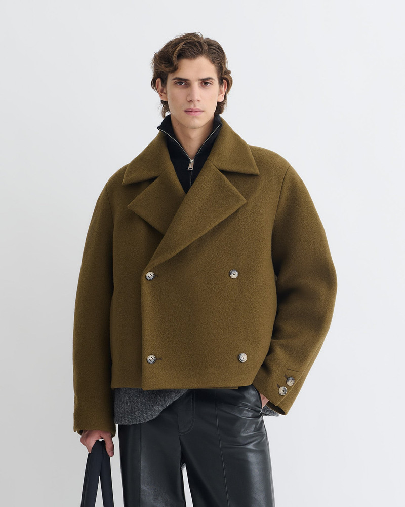 Cropped Felted Wool Peacoat 1